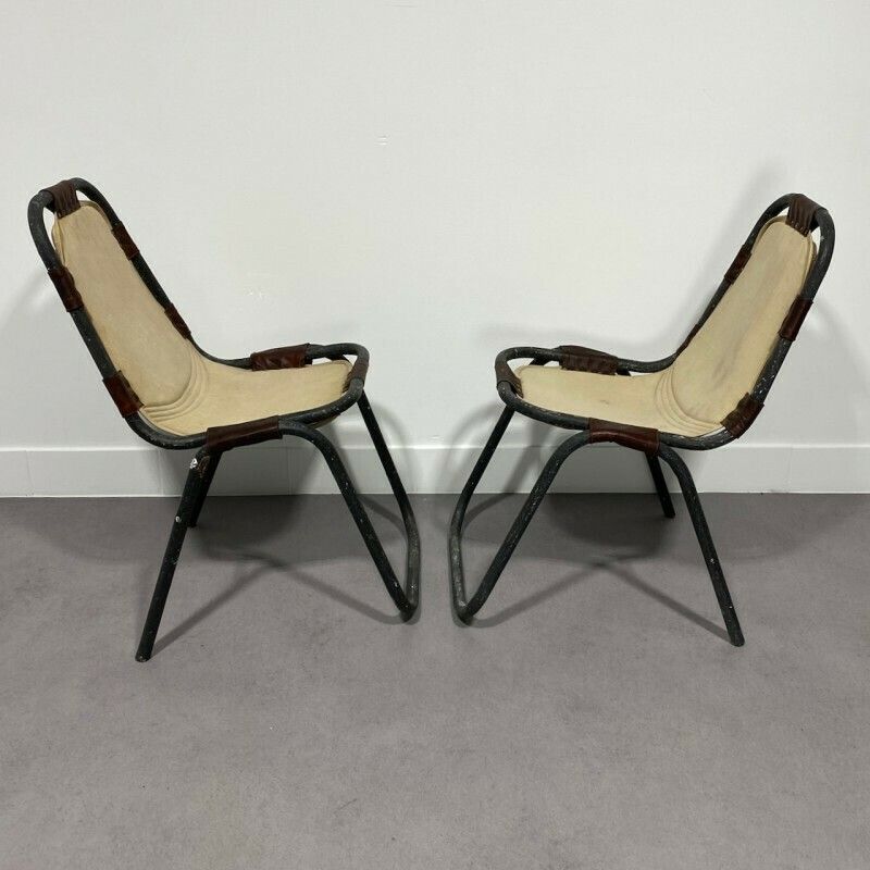 Paar Stoelen In De Stijl Van Charlotte Perriand photo for sale