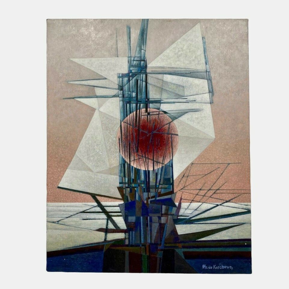Abstract Schilderij, Acryl Op Doek, Van Ph. De Kerckhove
