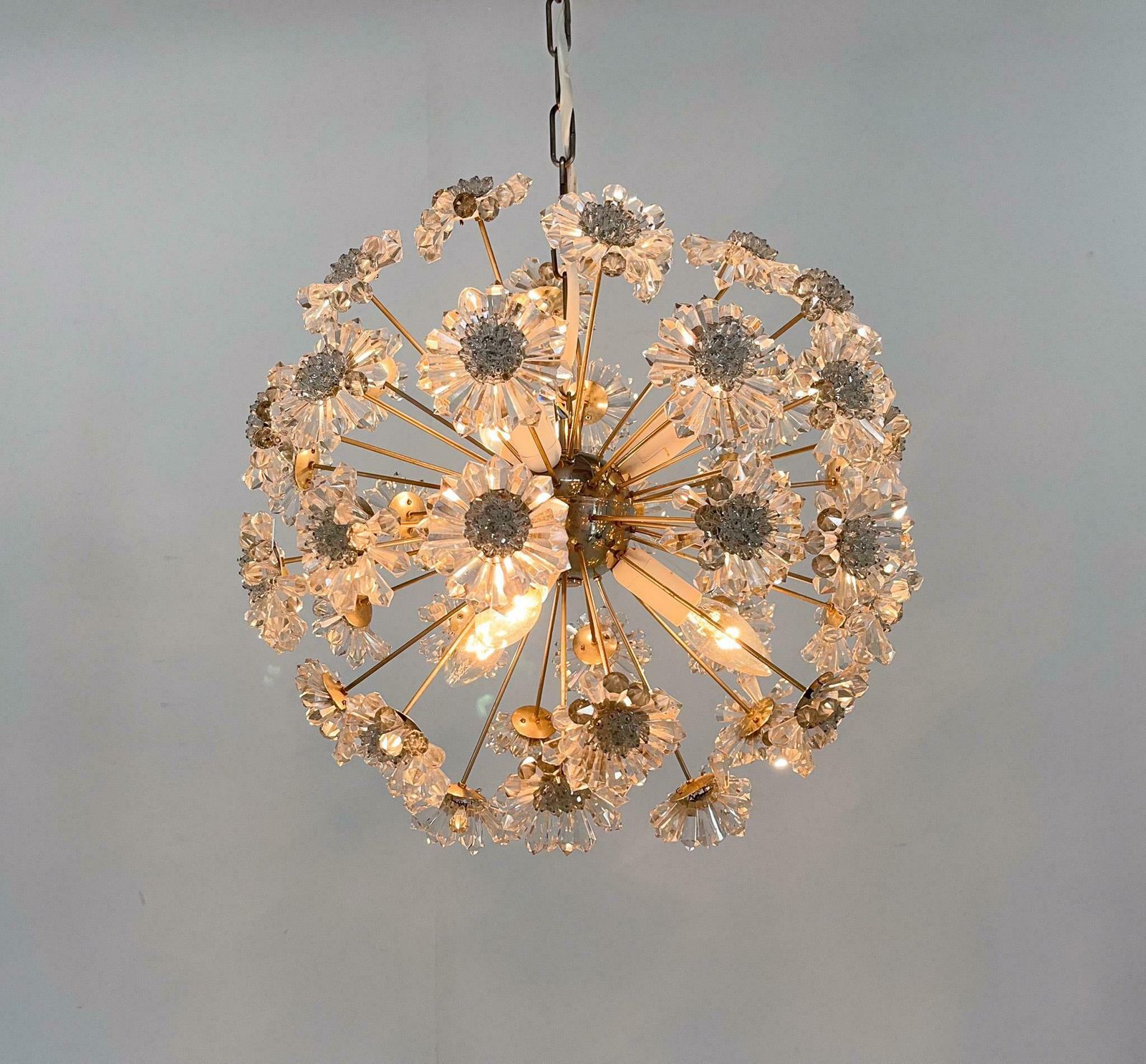 Design Space Age Dandelion / Sputnik Chandelier By Preciosa, 1970s photo buy