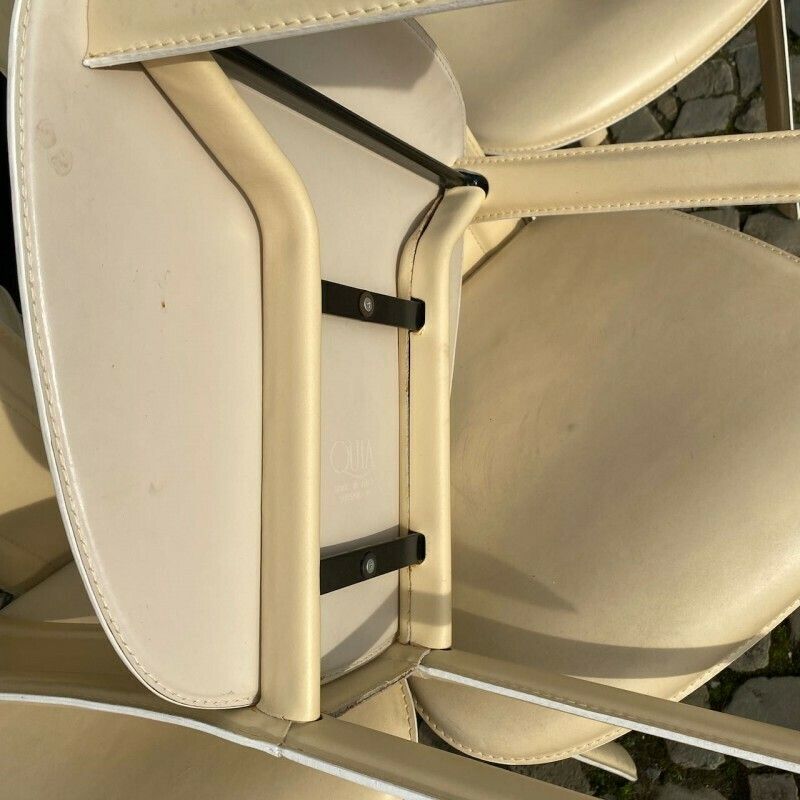 Set Of 6 Quia Chairs   Elana B Model   Beige photo vintage