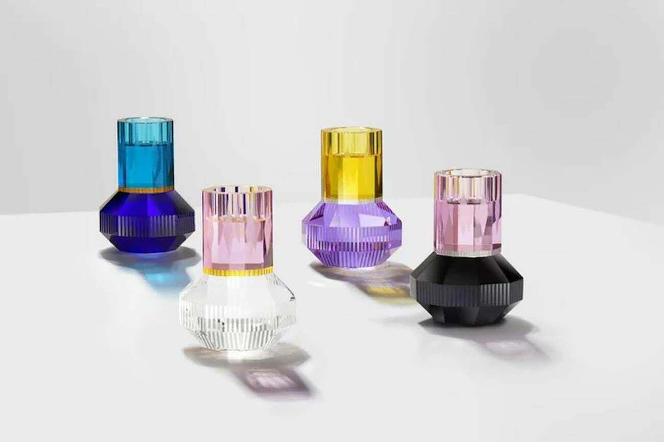 Crystal Candlestick, Model Chic, 21st Century. photo vinterior