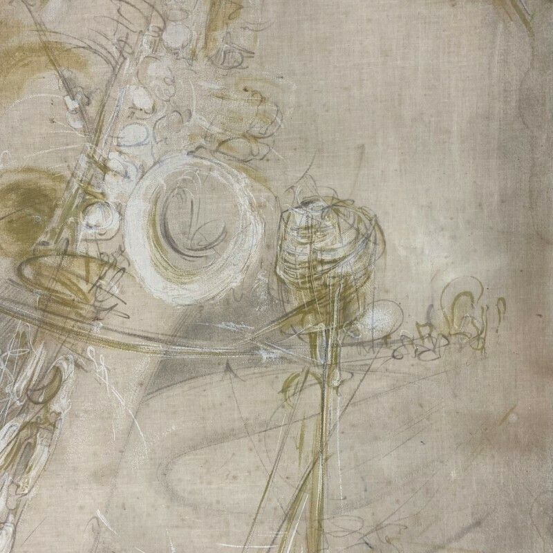 Modern Painting By G. Cazzaniga, Lazz Man 1960 photo vinterior