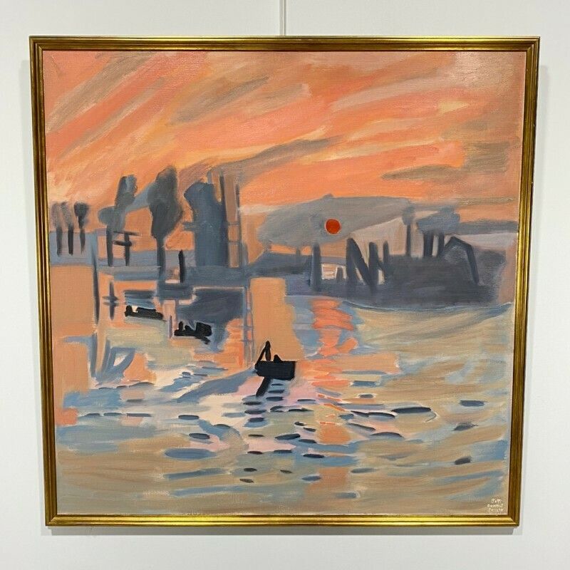Schilderij Van Joseph Dumont, Jaren 1990 photo for sale