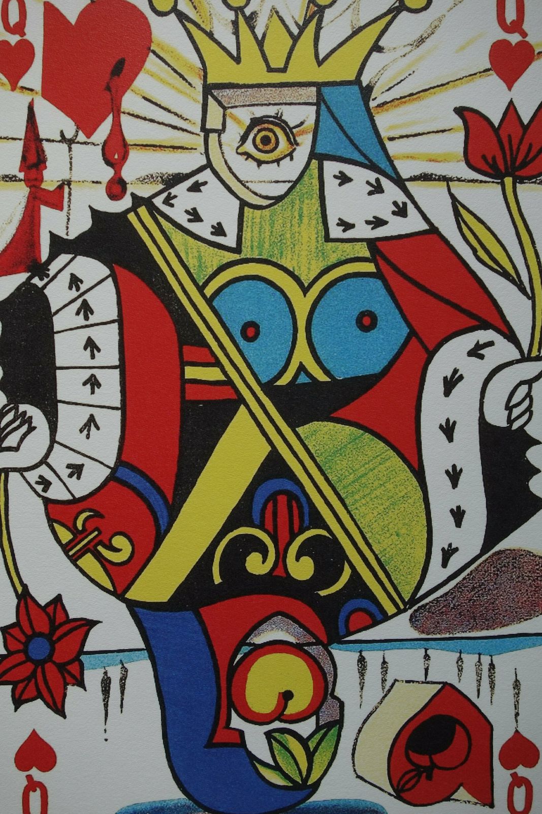Fine Surrealist Limited Edition Print, Surreal Playing Cards   Queen, Salvador Dali, Signed & Numbered In Pencil photo furniture