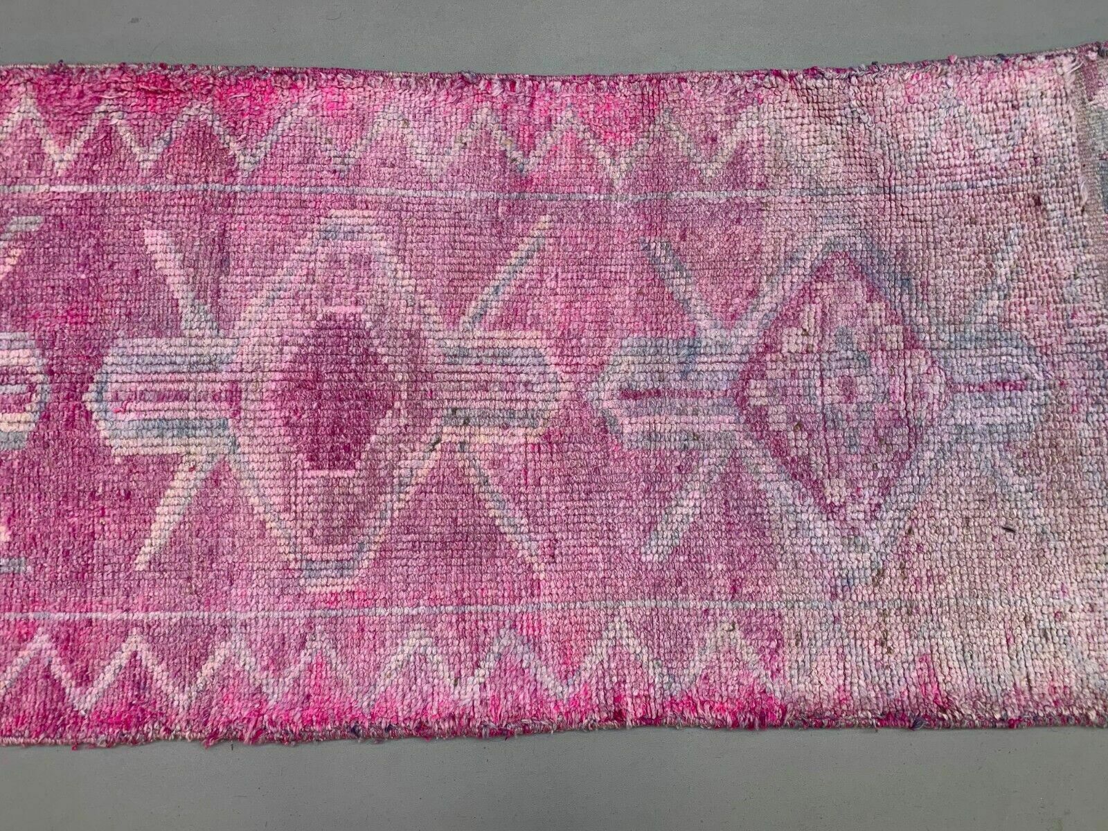 Vintage Turkish Tribal Runner 318x90 Cm Veg Dye Wool Rug Tribal, Handmade photo vintage