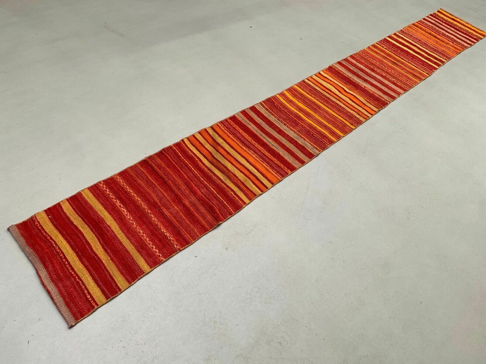 Old Turkish Narrow Kilim Runner 405x49 Cm Shabby Chic, Vintage Kelim photo Textiles