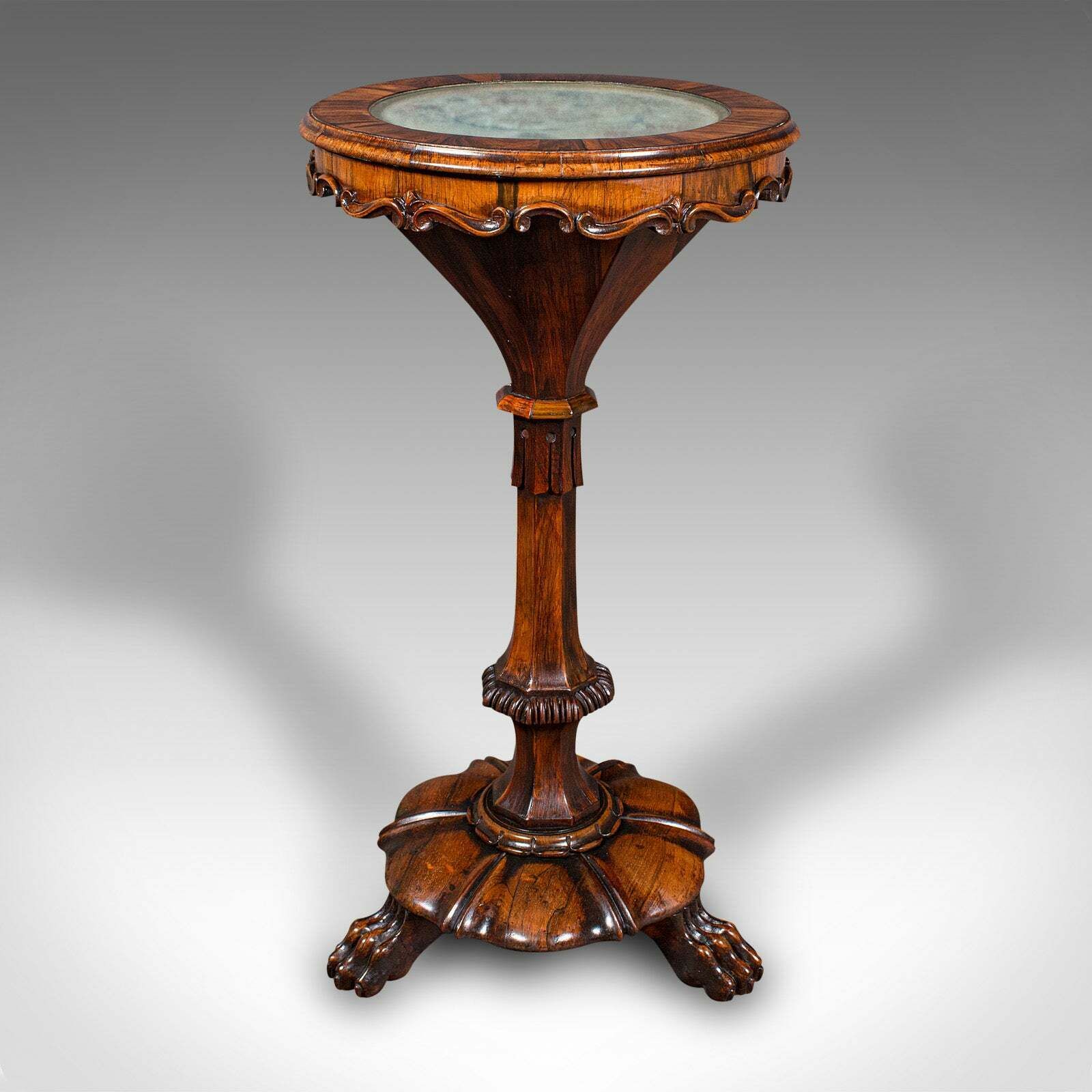 Antique Sewing Table, English, Needlepoint Tapestry, Crafting Stand, William IV photo for sale