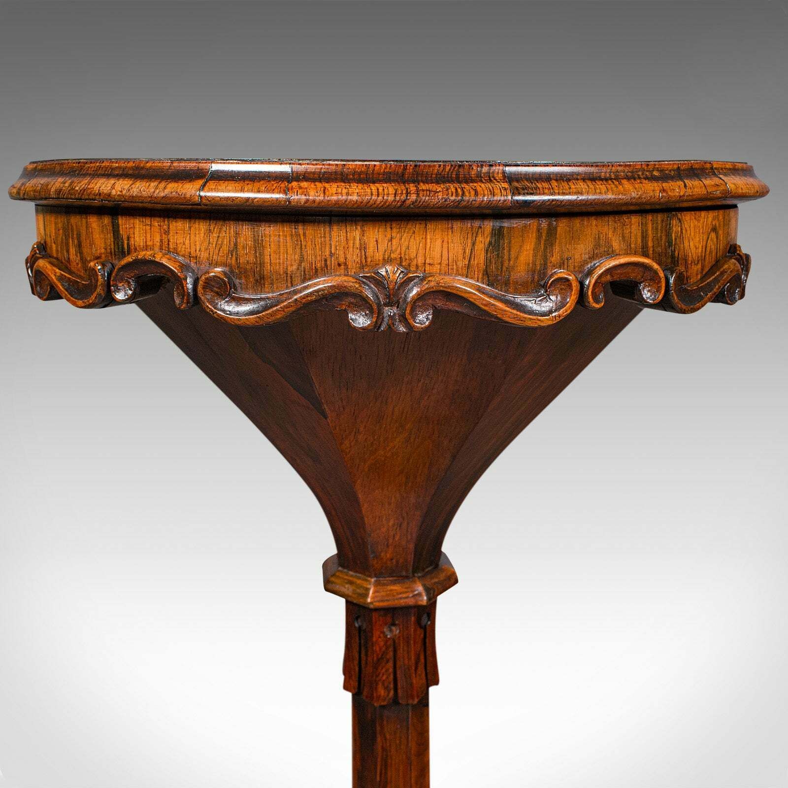 Furniture Antique Sewing Table, English, Needlepoint Tapestry, Crafting Stand, William IV photo