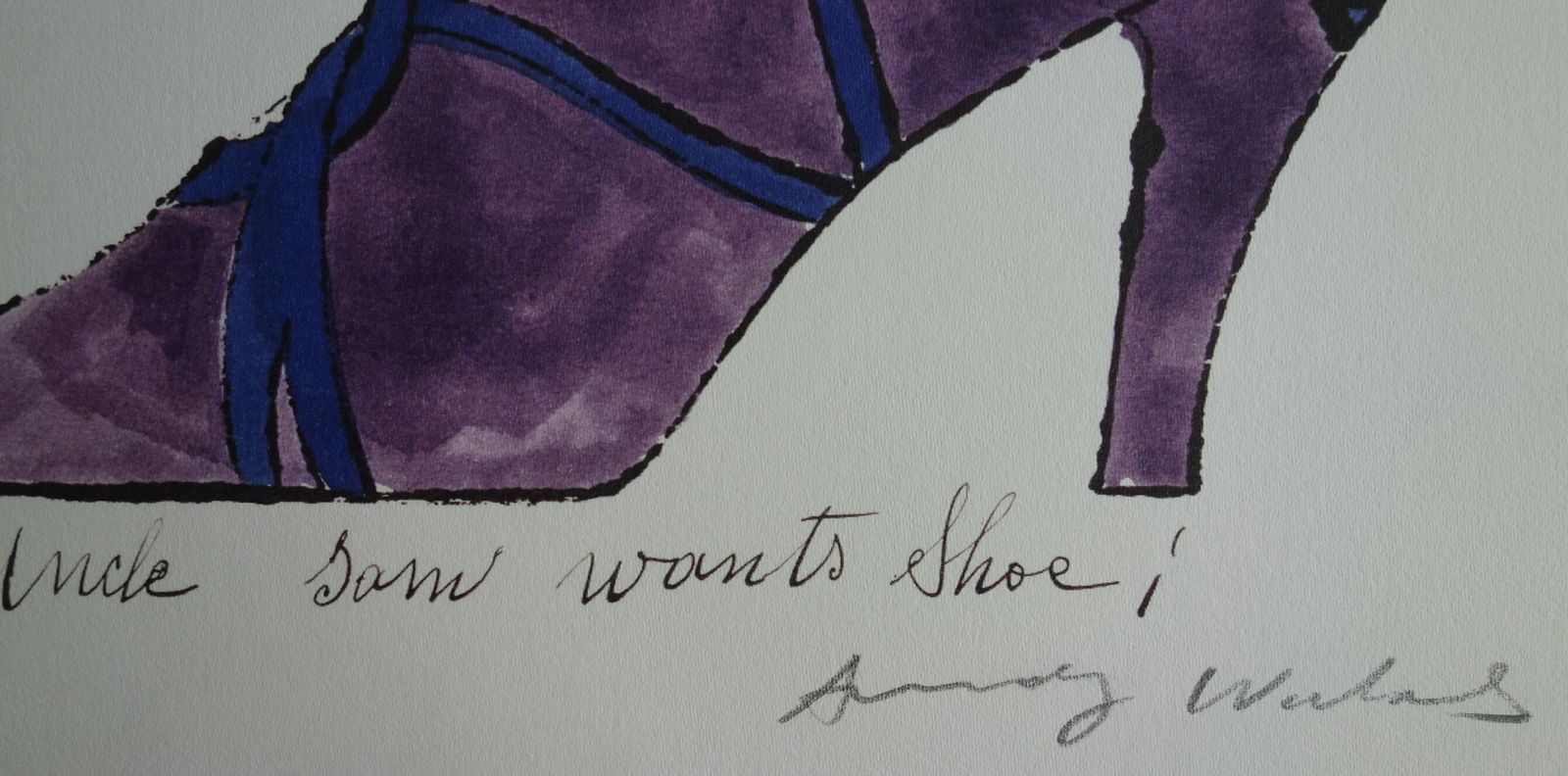 Fine Pop Art Illustration Print   Shoe, Andy Warhol, Signed & Stamped With Estate Stamp photo for sale