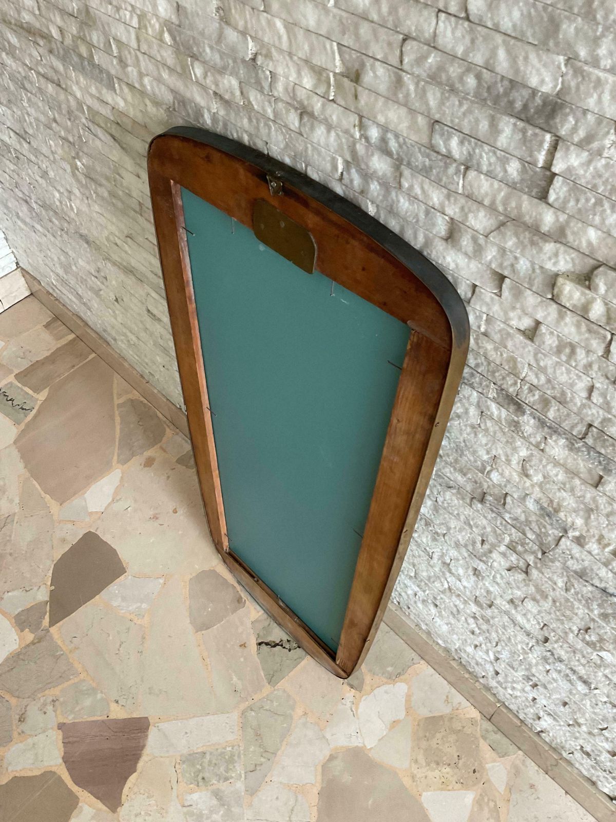 photo for sale Pietro Chiesa   Mirror With Brass Frame   Fontanarte Made In Italy 1950s