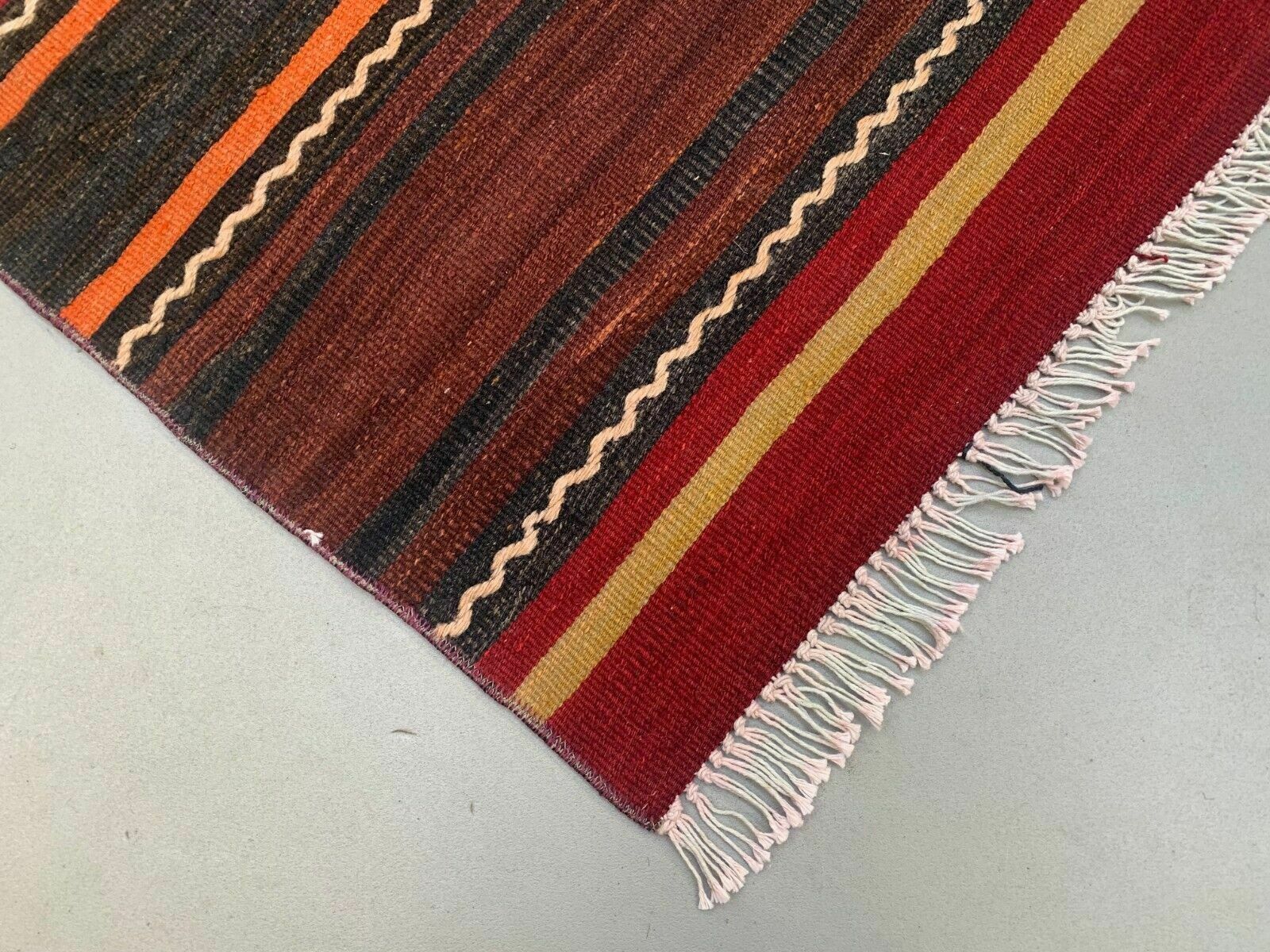 Old Turkish Narrow Kilim Runner 320x58 Cm Shabby Chic, Vintage Kelim photo vinterior