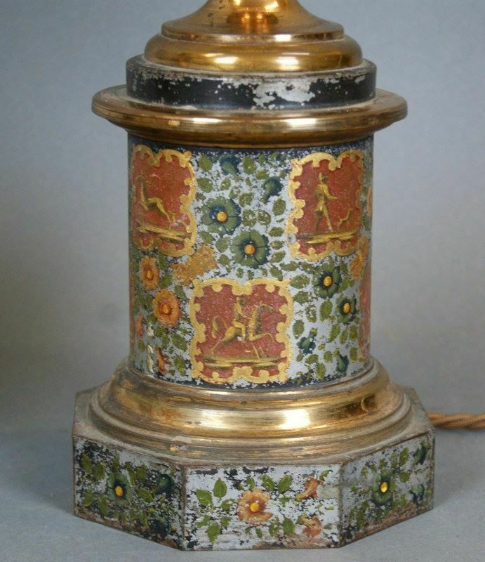A Very Rare Pair Of French Toleware Lamps photo 3075.0