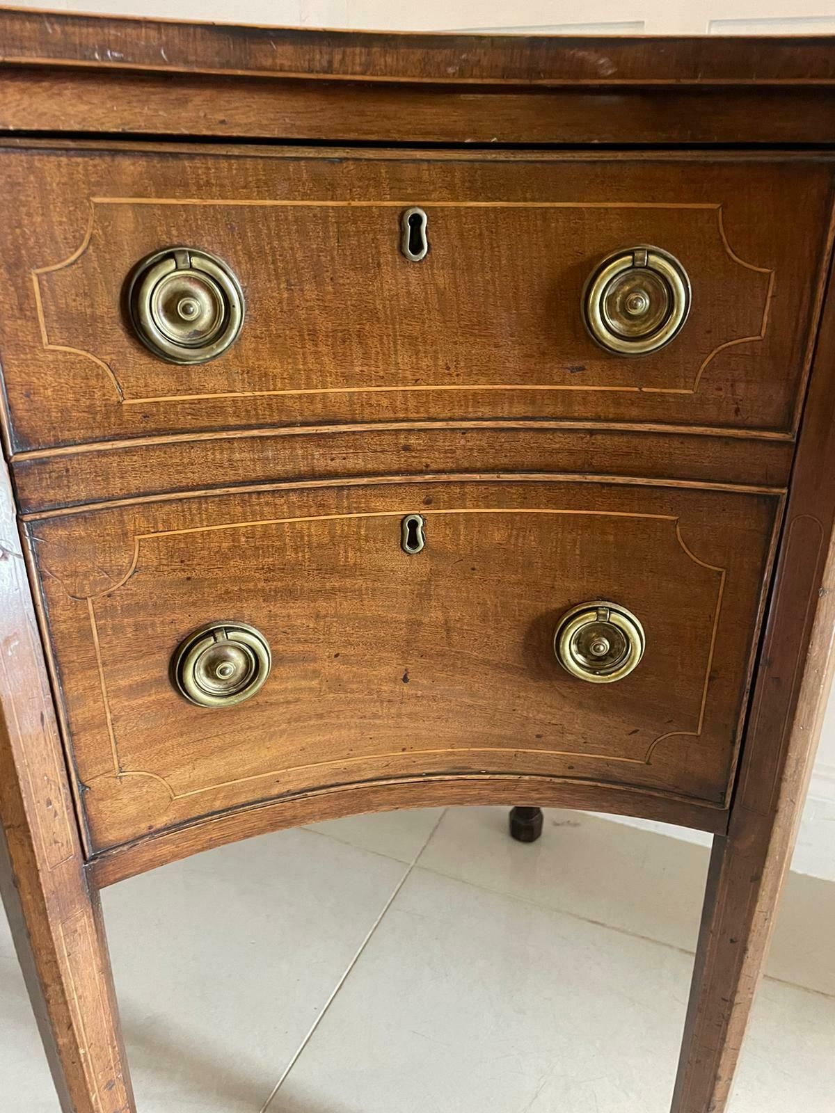 Unusual Antique George III Quality Mahogany Serpentine Shaped Sideboard photo buy
