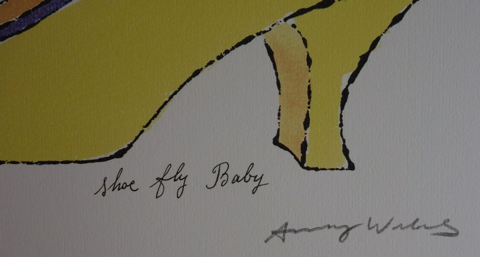 Fine Pop Art Illustration Print   Shoe, Andy Warhol, Signed & Stamped With Estate Stamp photo Art