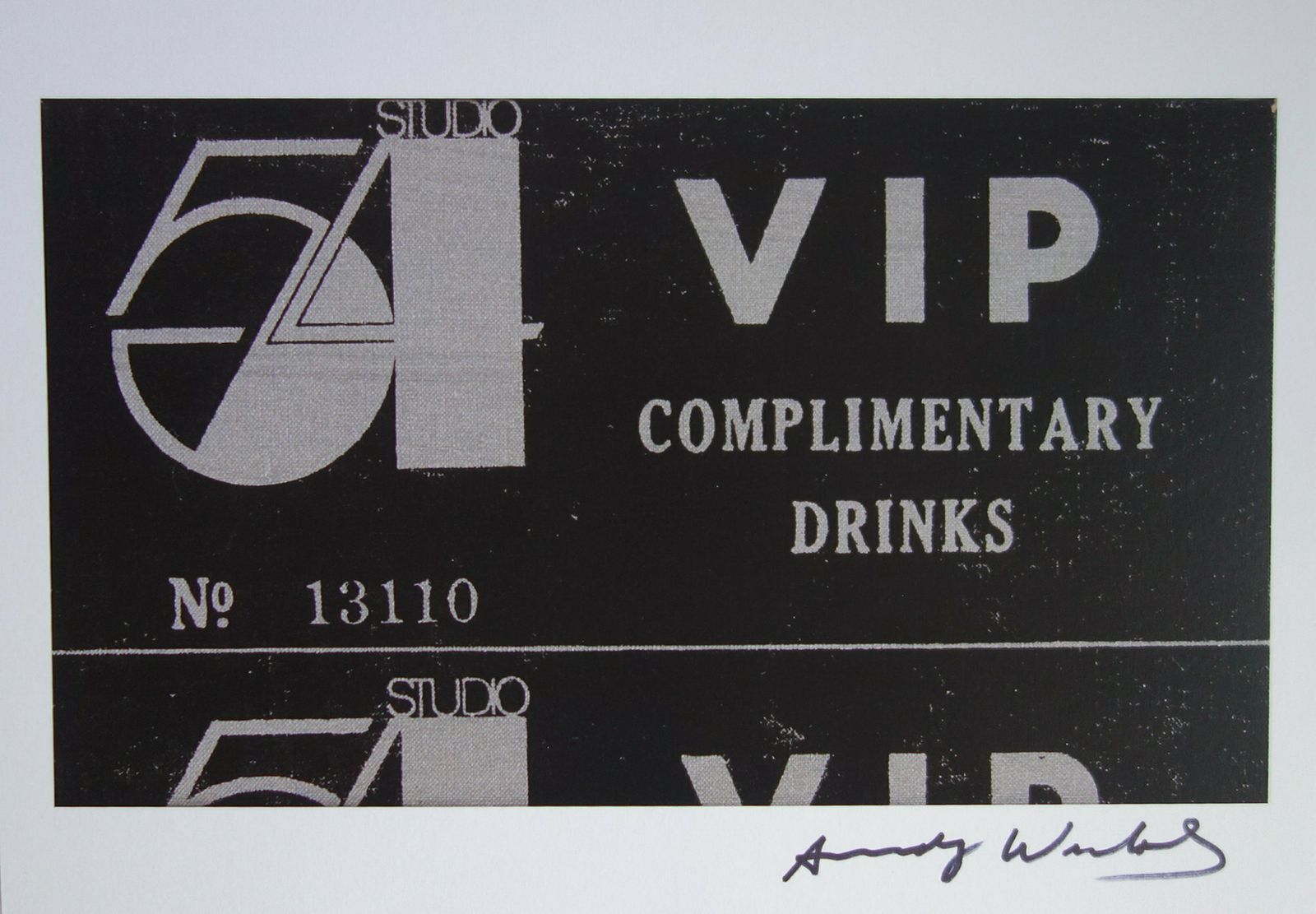 Fine Pop Art Limited Edition Print   Studio 54 Vip Tickets, Andy Warhol, Signed & Numbered photo buy