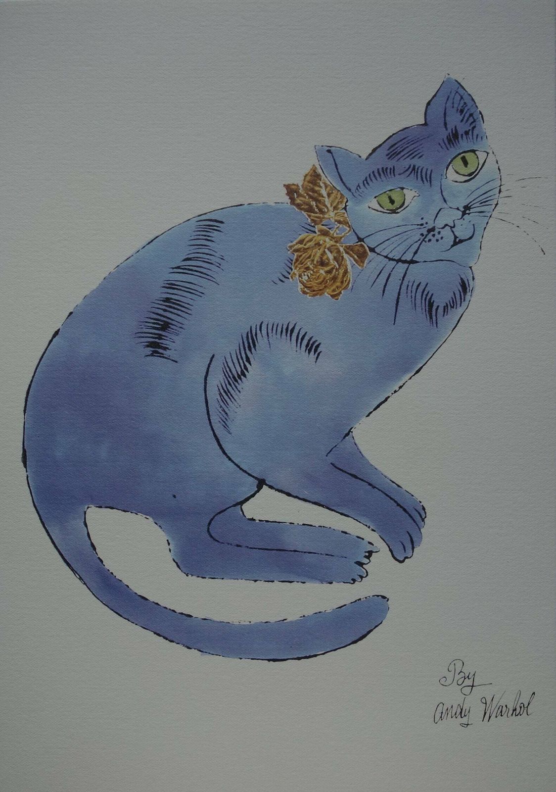 Fine Pop Art Limited Edition Print   Illustration   Cat, Andy Warhol, Signed & Numbered photo vintage