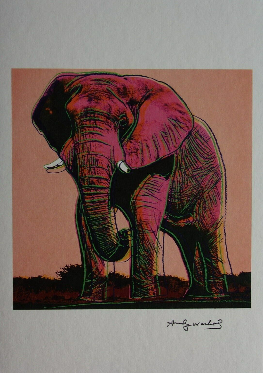 Fine Pop Art Limited Edition Print   Animal Series   Elephant, Andy Warhol, Signed & Numbered photo vinterior