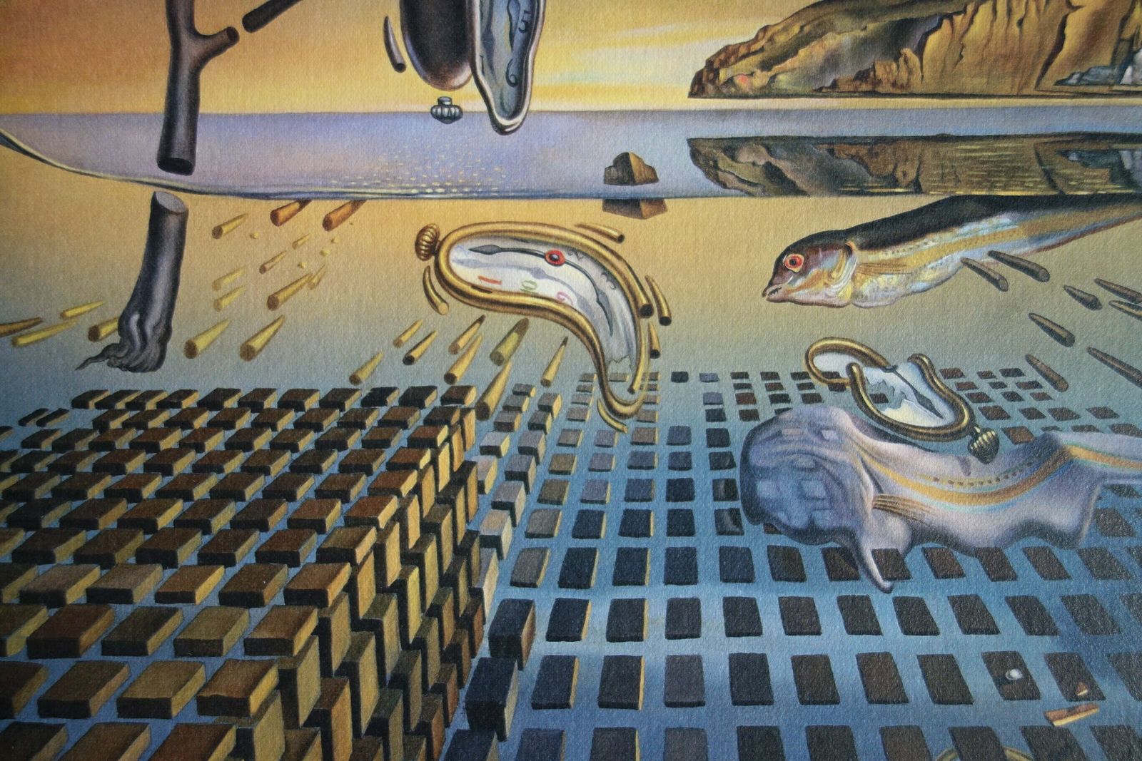 Fine Surrealist Limited Edition Print, Soft Watch, Salvador Dali, Signed & Numbered In Pencil photo vinterior