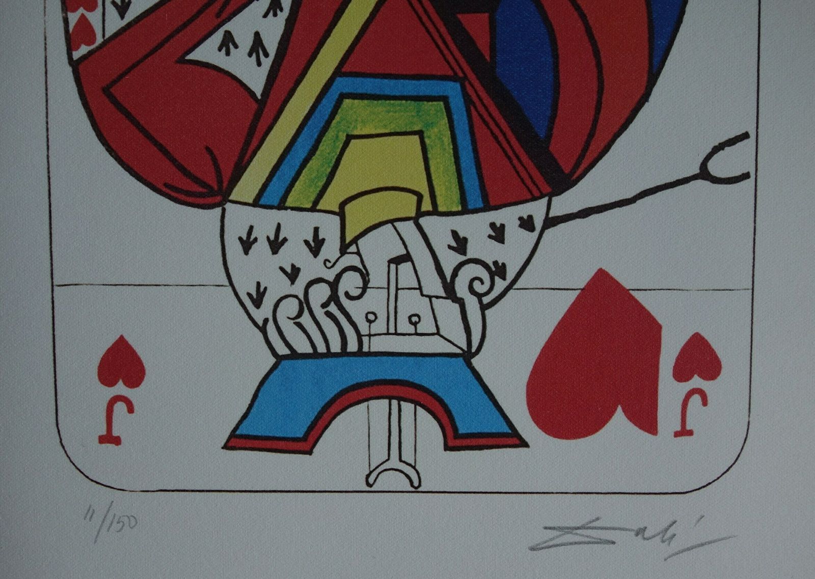 Fine Surrealist Limited Edition Print, Surreal Playing Cards   Jack, Salvador Dali, Signed & Numbered In Pencil photo 184.0