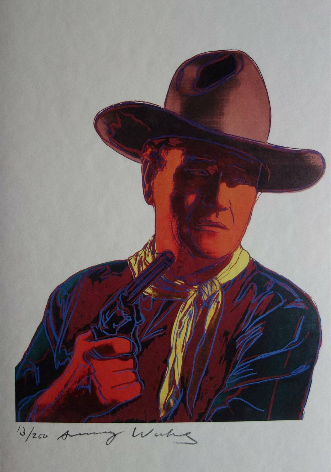 Fine Pop Art Limited Edition Print   Western Cowboys, Andy Warhol, Signed & Numbered