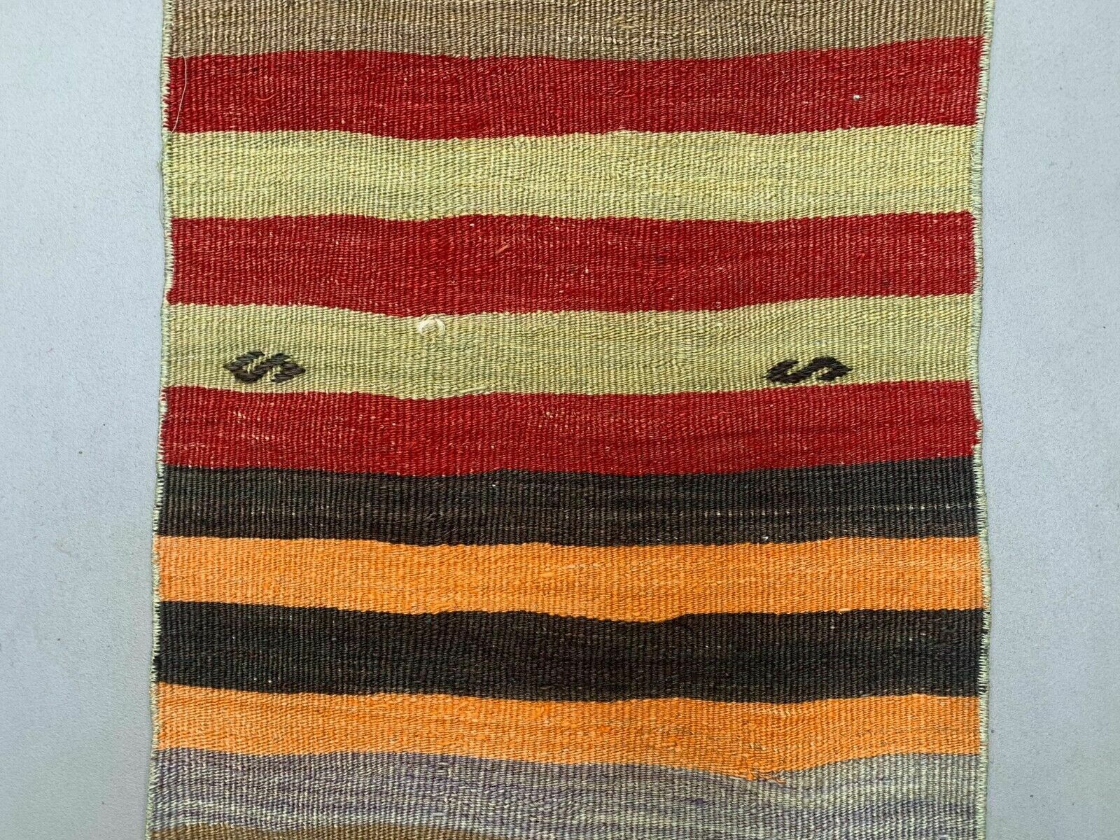 photo furniture Old Turkish Narrow Kilim Runner 347x49 Cm Shabby Chic, Vintage Kelim
