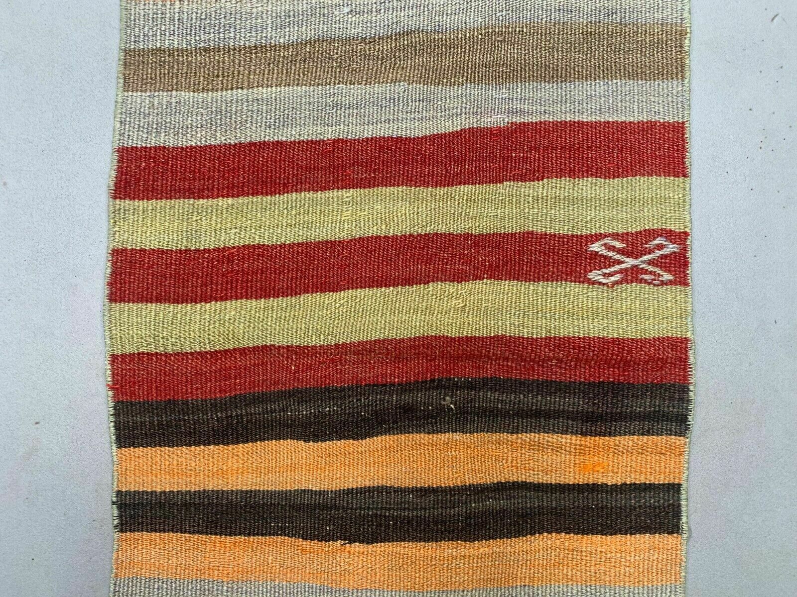 photo for sale Old Turkish Narrow Kilim Runner 347x49 Cm Shabby Chic, Vintage Kelim