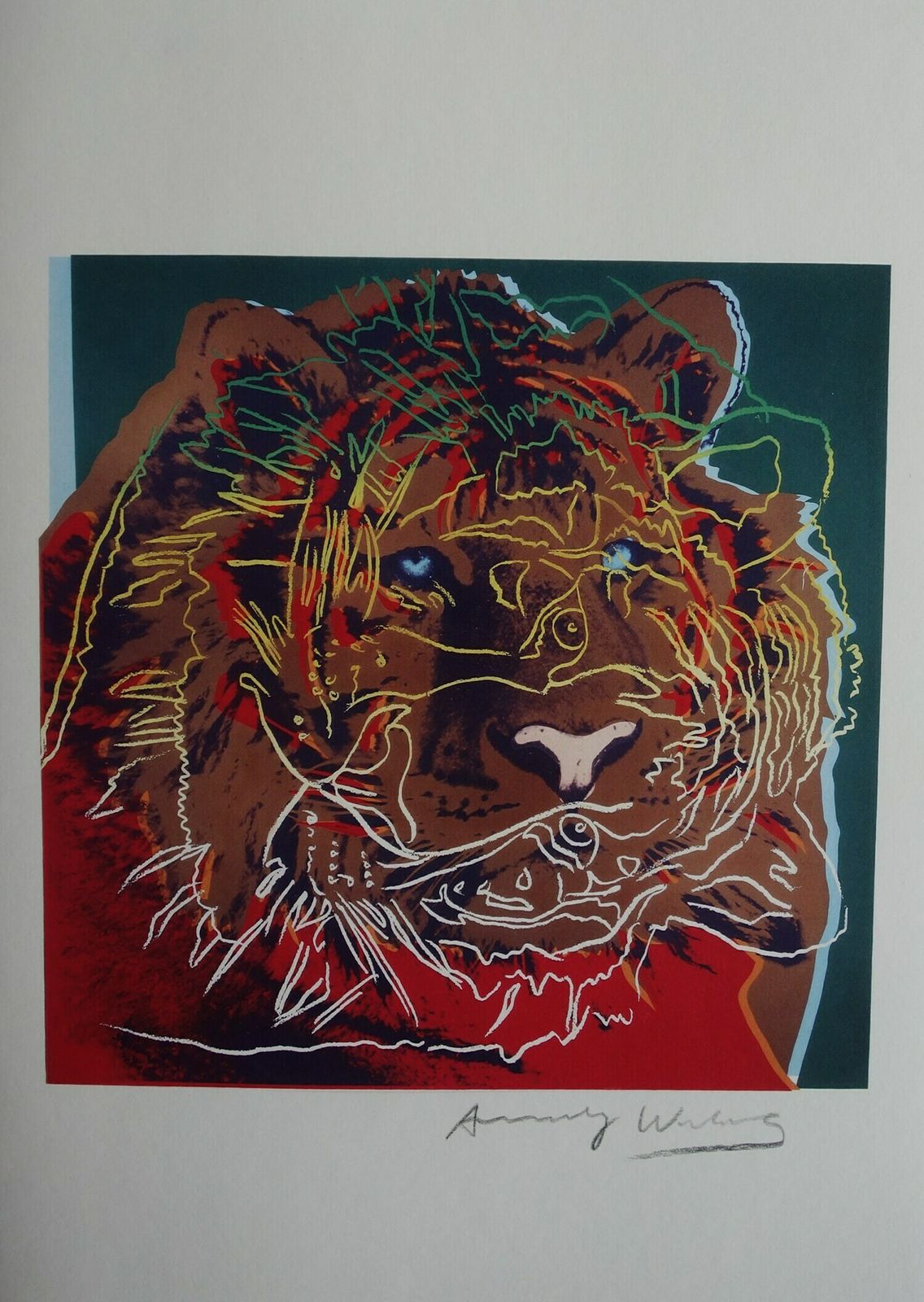 Fine Pop Art Limited Edition Print   Animal Series   Tiger, Andy Warhol, Signed & Numbered