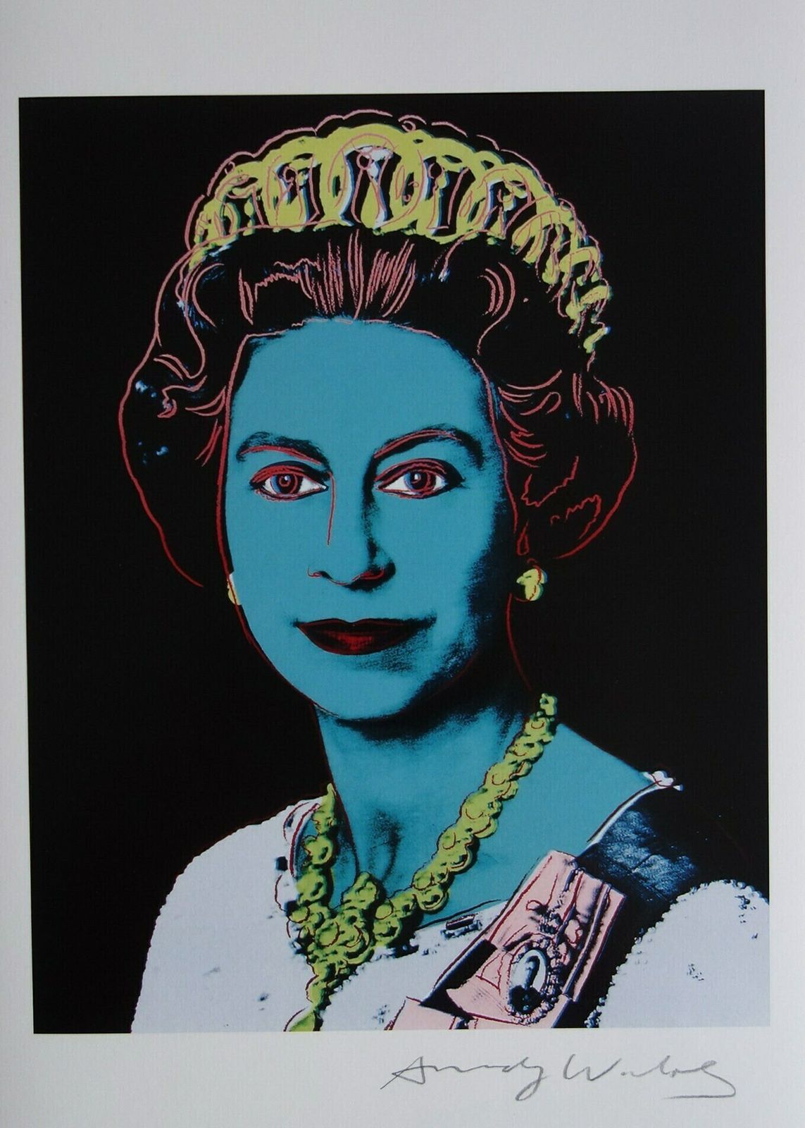Fine Pop Art Limited Edition Print – Celebrity Portrait Series   Queen Elizabeth, Andy Warhol, Signed & Numbered