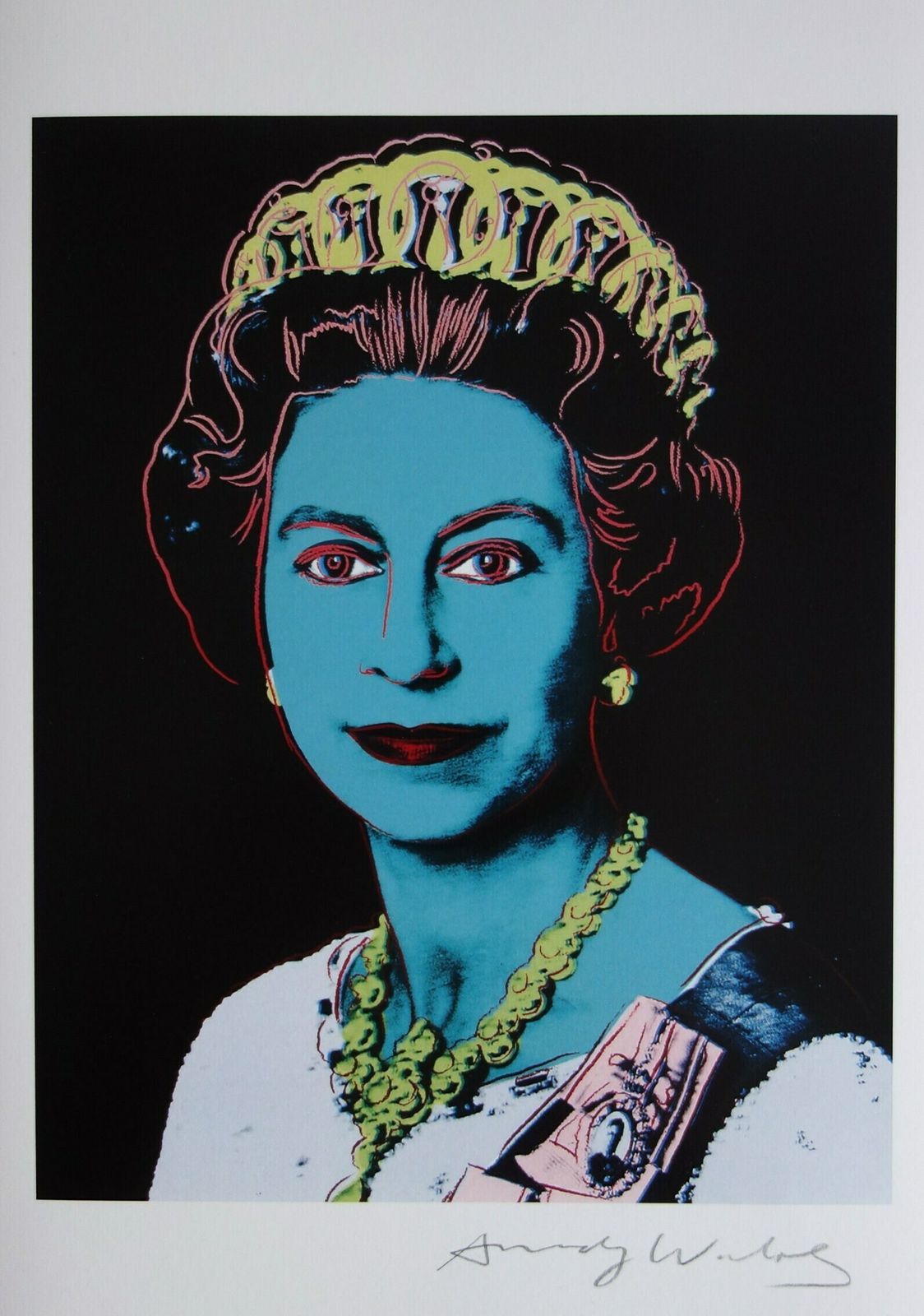 Fine Pop Art Limited Edition Print – Celebrity Portrait Series   Queen Elizabeth, Andy Warhol, Signed & Numbered photo buy