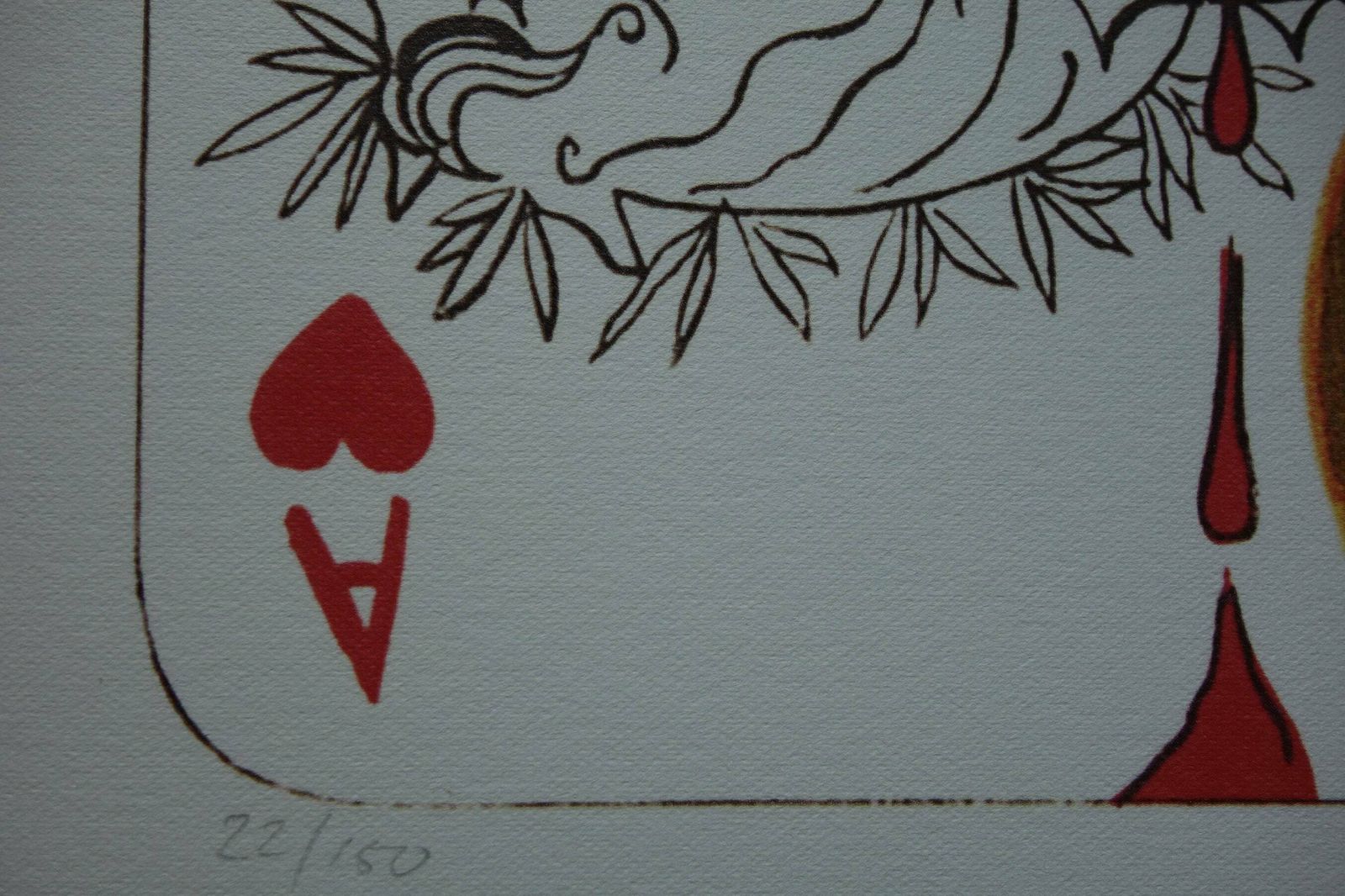 Fine Surrealist Limited Edition Print, Surreal Playing Cards   Ace, Salvador Dali, Signed & Numbered In Pencil photo 184.0