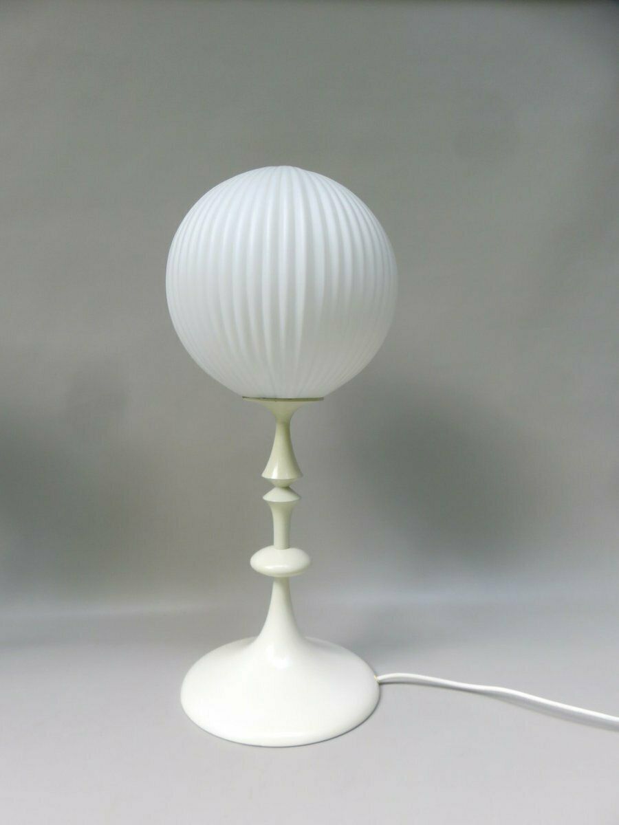 Large Space Age Table Lamps In Tempe Wood Aluminum And Glass From Temde 1970s Set Of 2 photo furniture