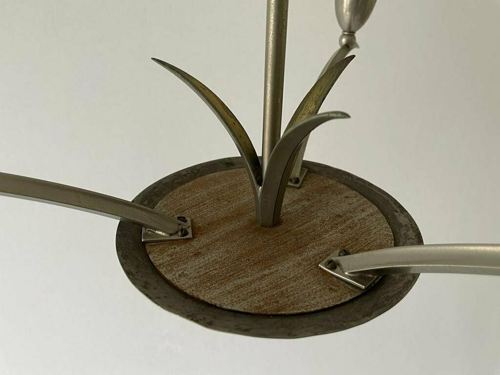 photo for sale Unusual Arc Shaped 3 Armed Sputnik Chandelier, 40s/50s, France