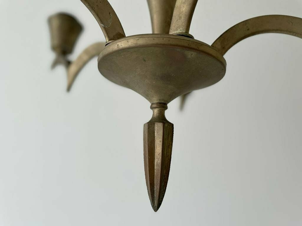 photo furniture Unusual Arc Shaped 5 Armed Sputnik Chandelier, 40s/50s, France