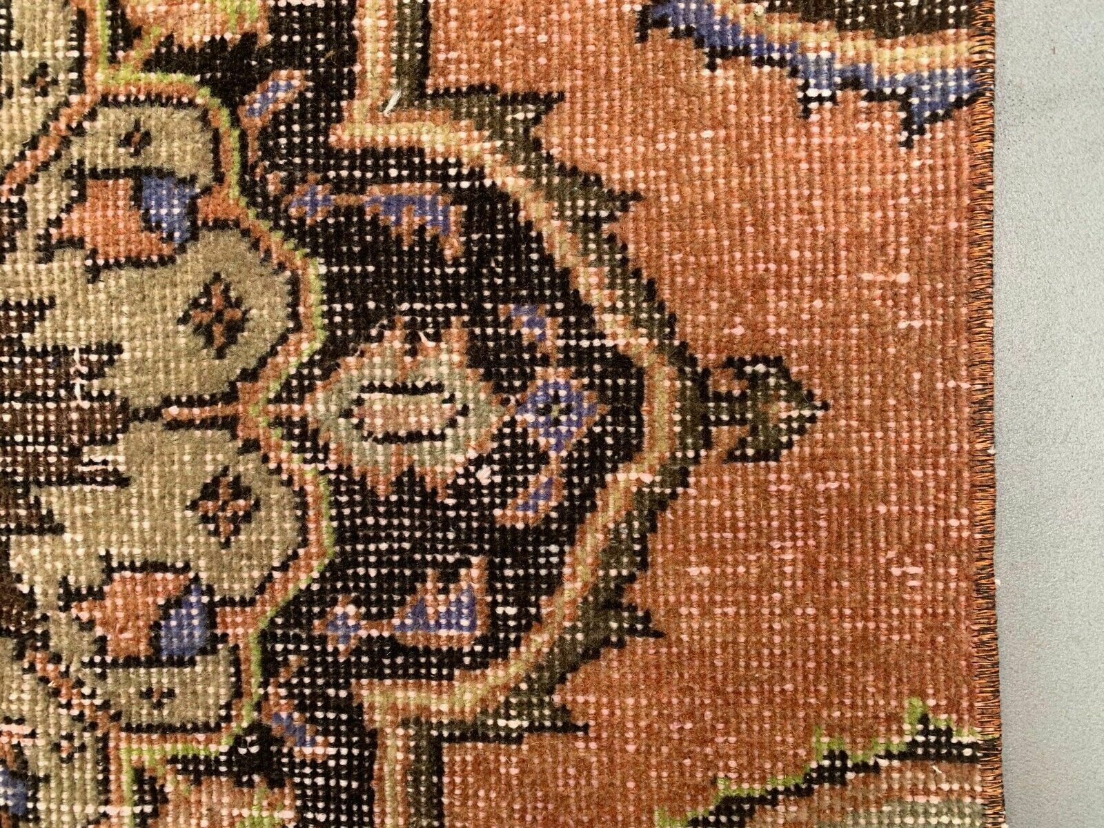 Distressed Turkish Runner  Wool Vintage Tribal Rug photo 520.0