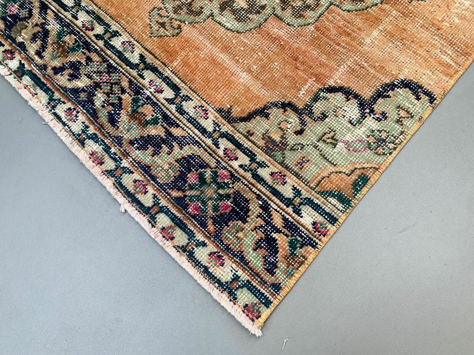 Distressed Turkish Runner 375x80 Cm Wool Vintage Tribal Rug photo buy