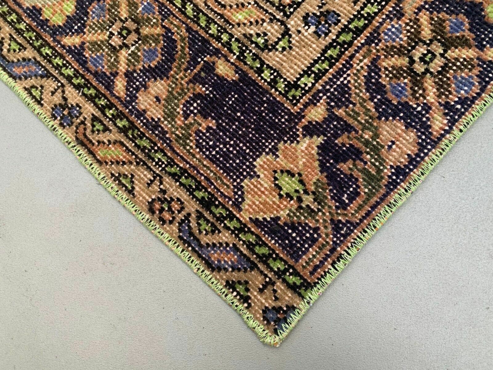 Distressed Turkish Narrow Runner 383x66 Cm Wool Vintage Tribal Rug photo vinterior