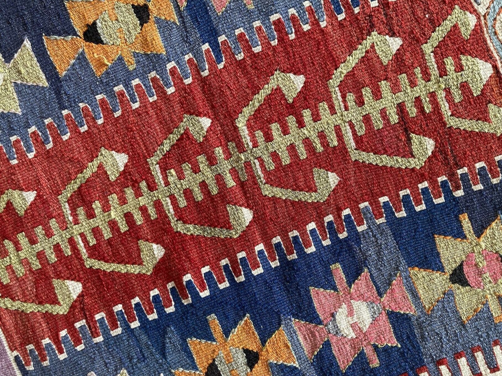 Textiles Vintage Anatolian Kilim 1.08m X 0.86m photo