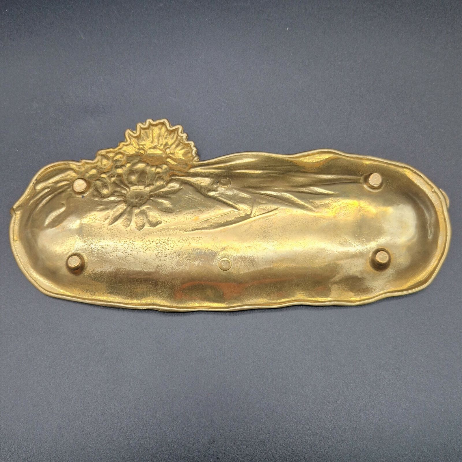 Art Nouveau Tray With A Floral Motif Made Of Brass. 1900   1920 photo furniture