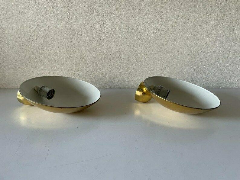 Exceptional Brass Pair Of Sconces By Hustadt Leuchten, 1960s, Germany photo Lighting