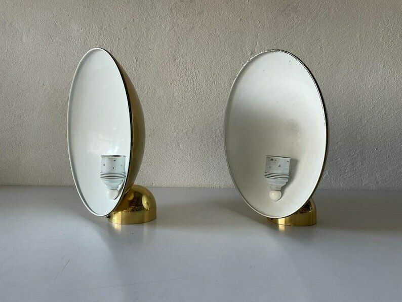 Exceptional Brass Pair Of Sconces By Hustadt Leuchten, 1960s, Germany photo 1116.0