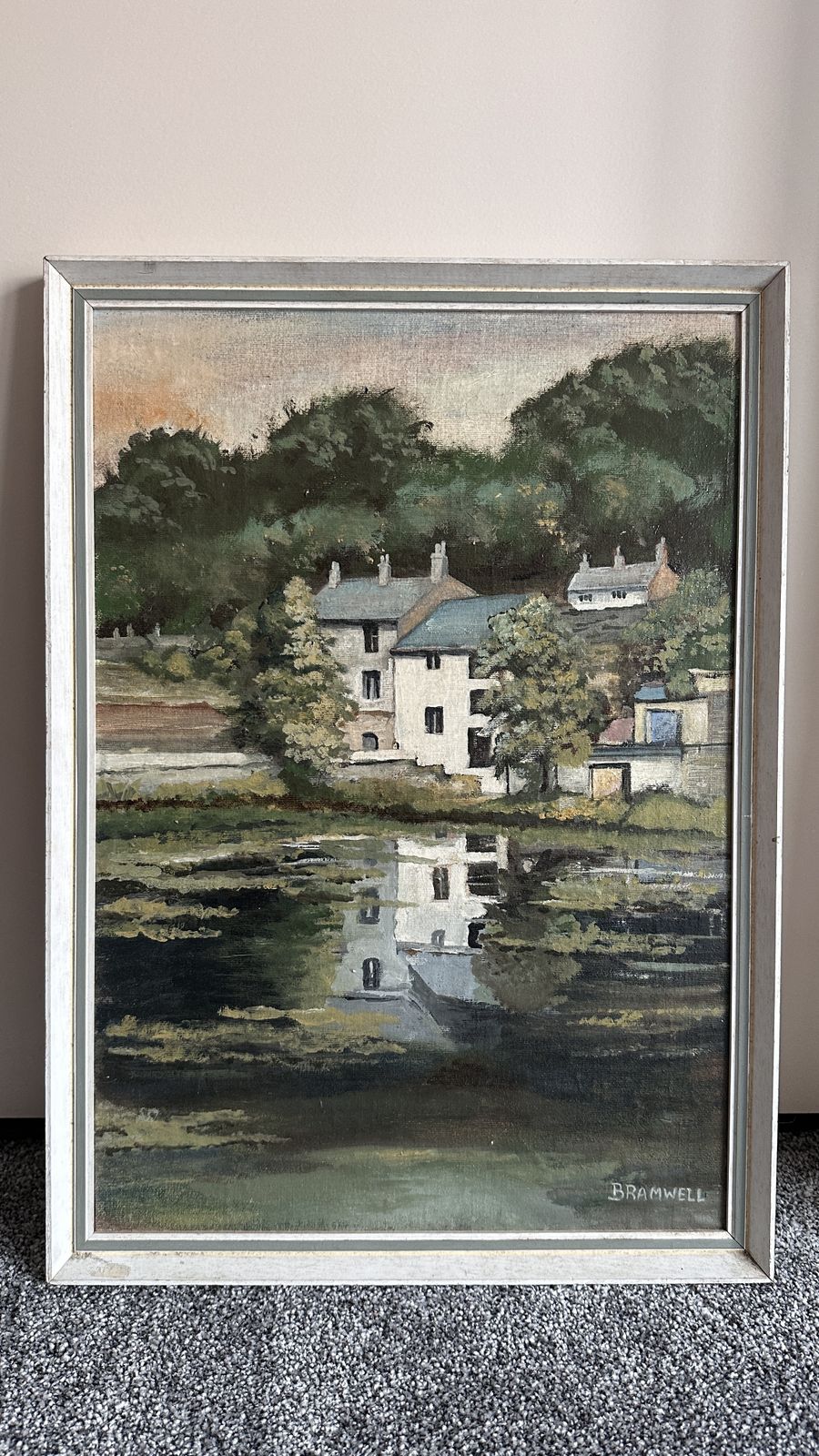 Rural England   Cromford Canal   Painting Signed Bramwell No 63 photo furniture