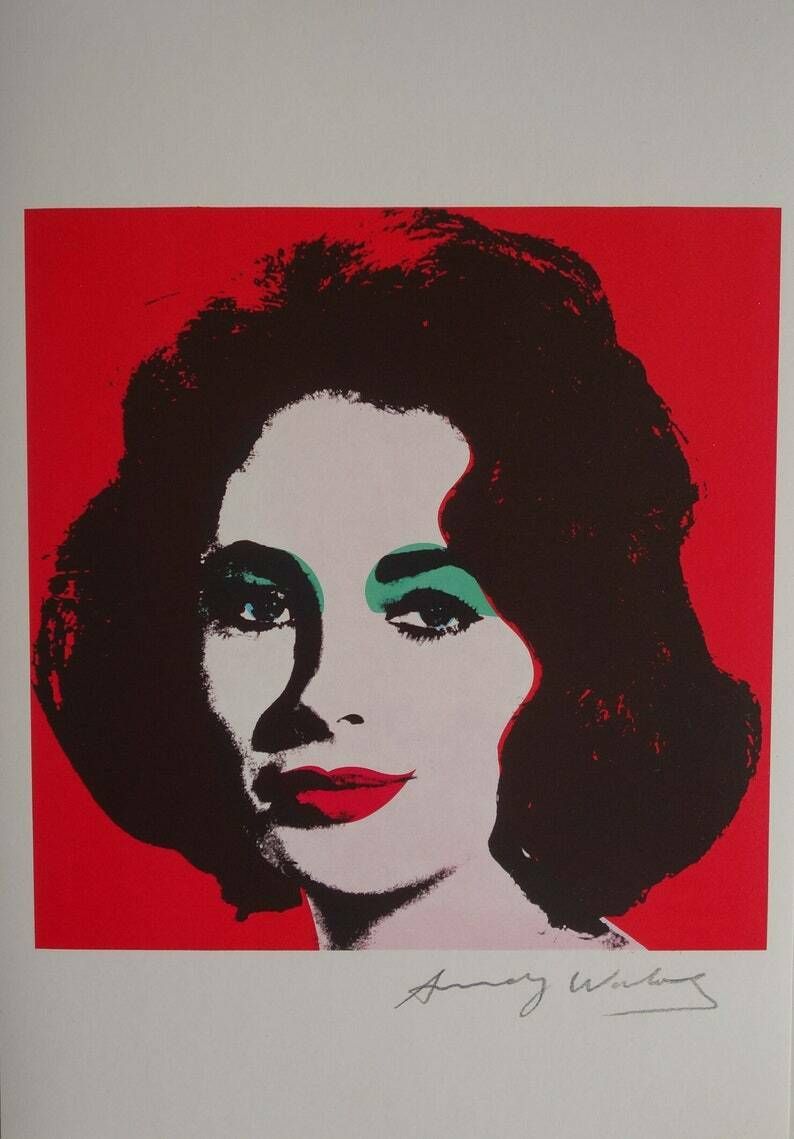 Fine Pop Art Limited Edition Print – Elizabeth Taylor, Andy Warhol, Signed & Numbered