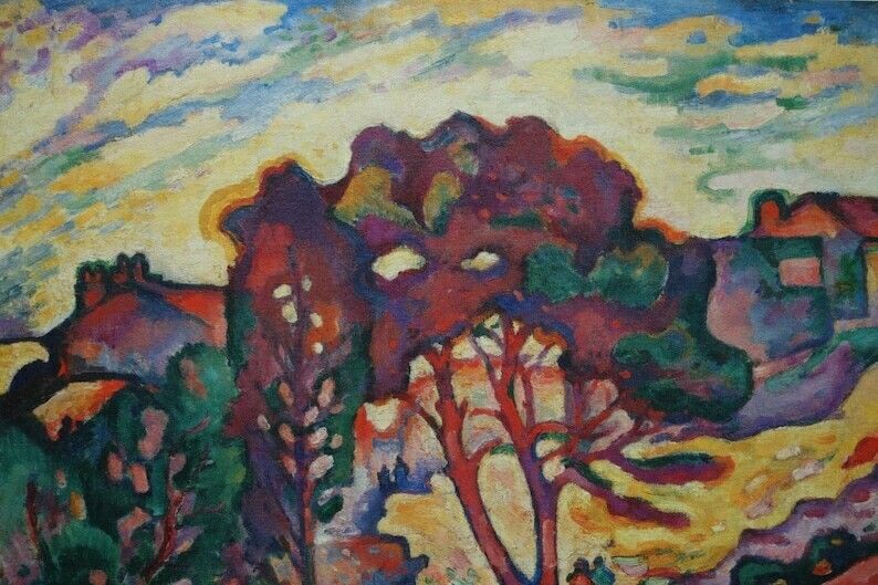 photo furniture Fine Cubist Limited Edition Print – Landscape, Georges Braque, Signed & Numbered