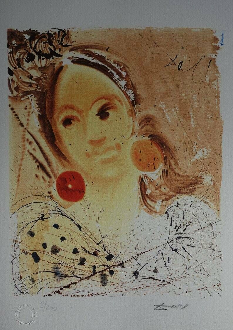 Fine Surrealist Limited Edition Print, Woman, Salvador Dali, Signed & Numbered In Pencil