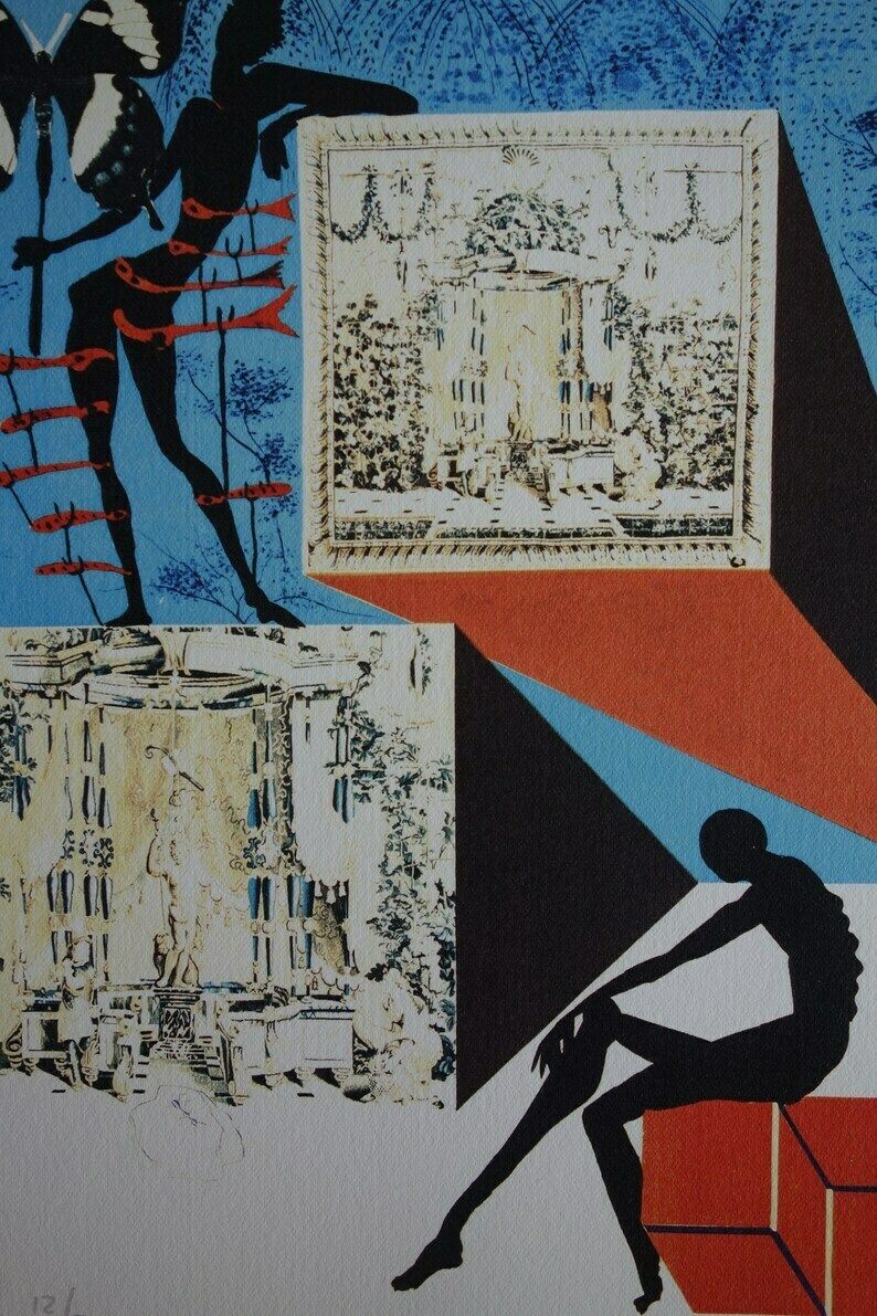 Fine Surrealist Limited Edition Print, Butterfly, Salvador Dali, Signed & Numbered In Pencil photo furniture