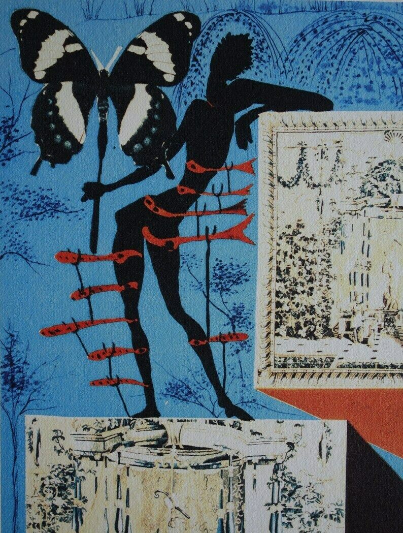 Fine Surrealist Limited Edition Print, Butterfly, Salvador Dali, Signed & Numbered In Pencil photo for sale