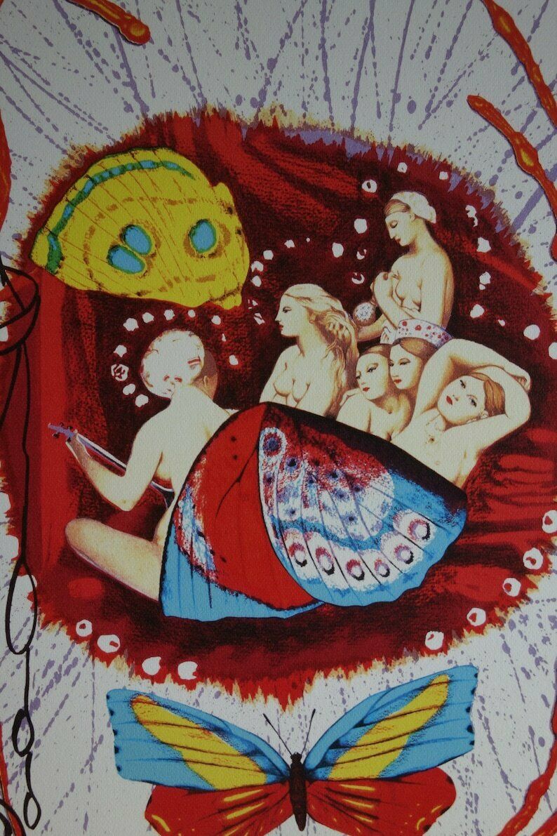 Fine Surrealist Limited Edition Print, Butterfly Nudes, Salvador Dali, Signed & Numbered In Pencil photo furniture