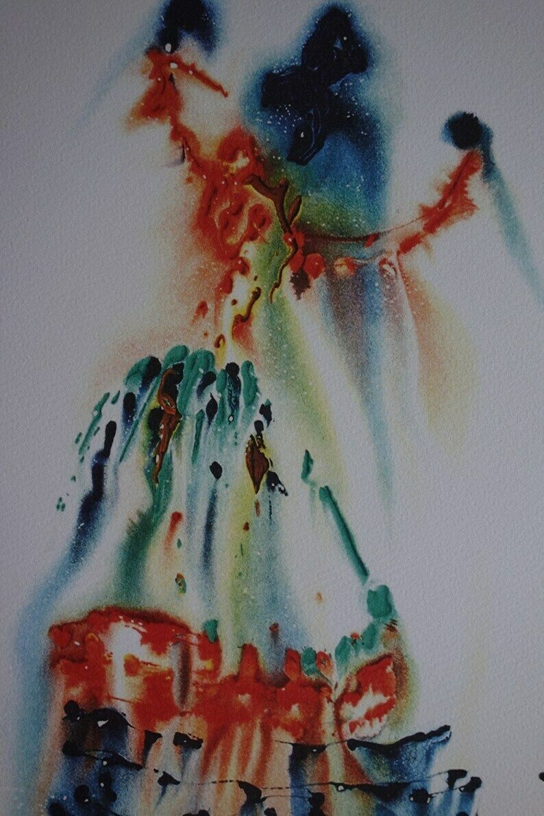 Fine Surrealist Limited Edition Print, Surreal Landscape, Salvador Dali, Signed & Numbered In Pencil photo for sale