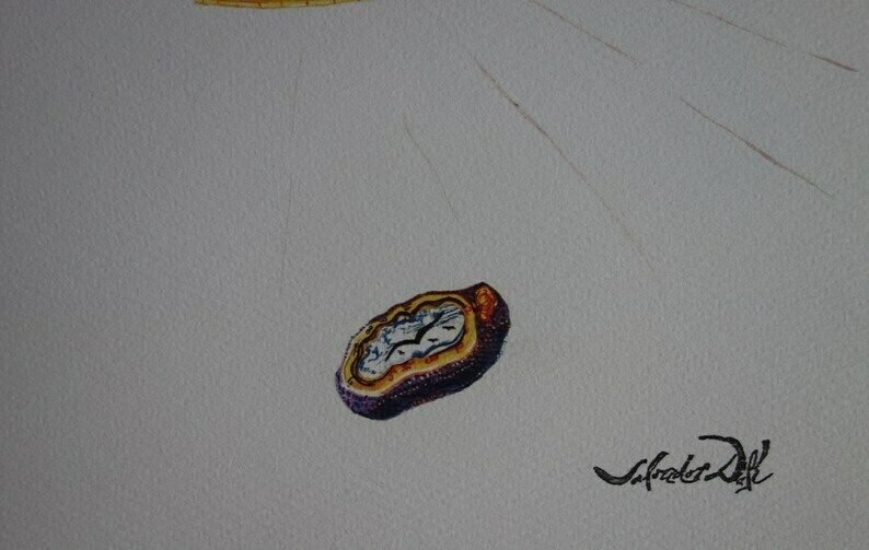 Fine Surrealist Limited Edition Print, Soft Melting Watch, Salvador Dali, Signed & Numbered In Pencil photo for sale