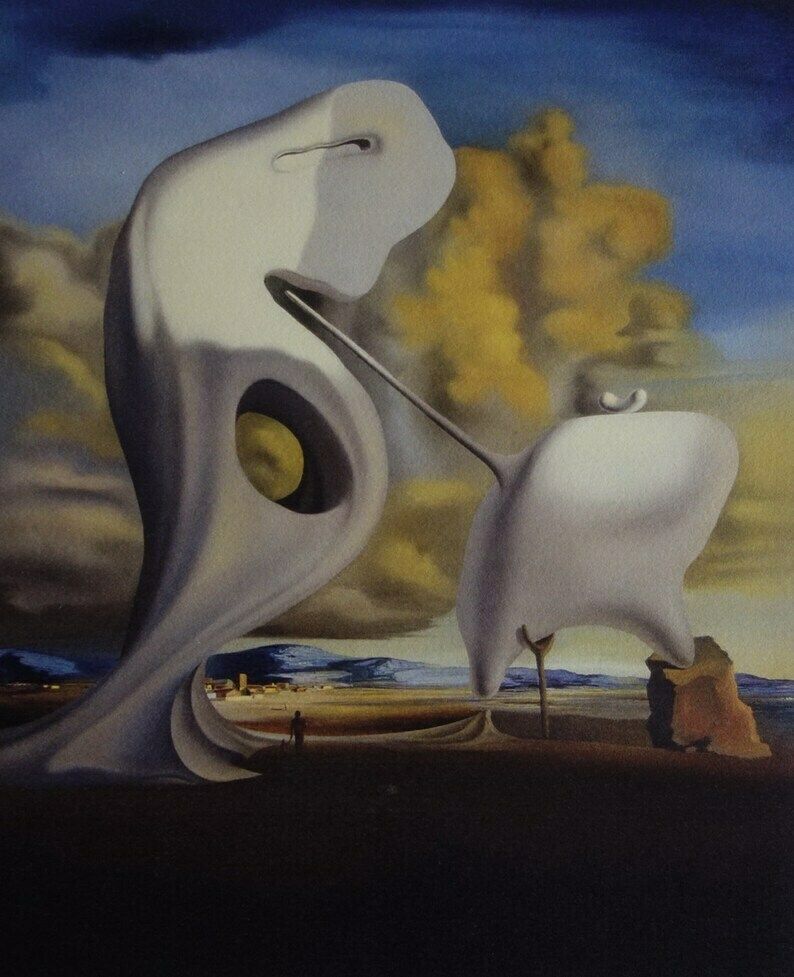 Fine Surrealist Limited Edition Print, Salvador Dali, Signed & Numbered In Pencil photo furniture